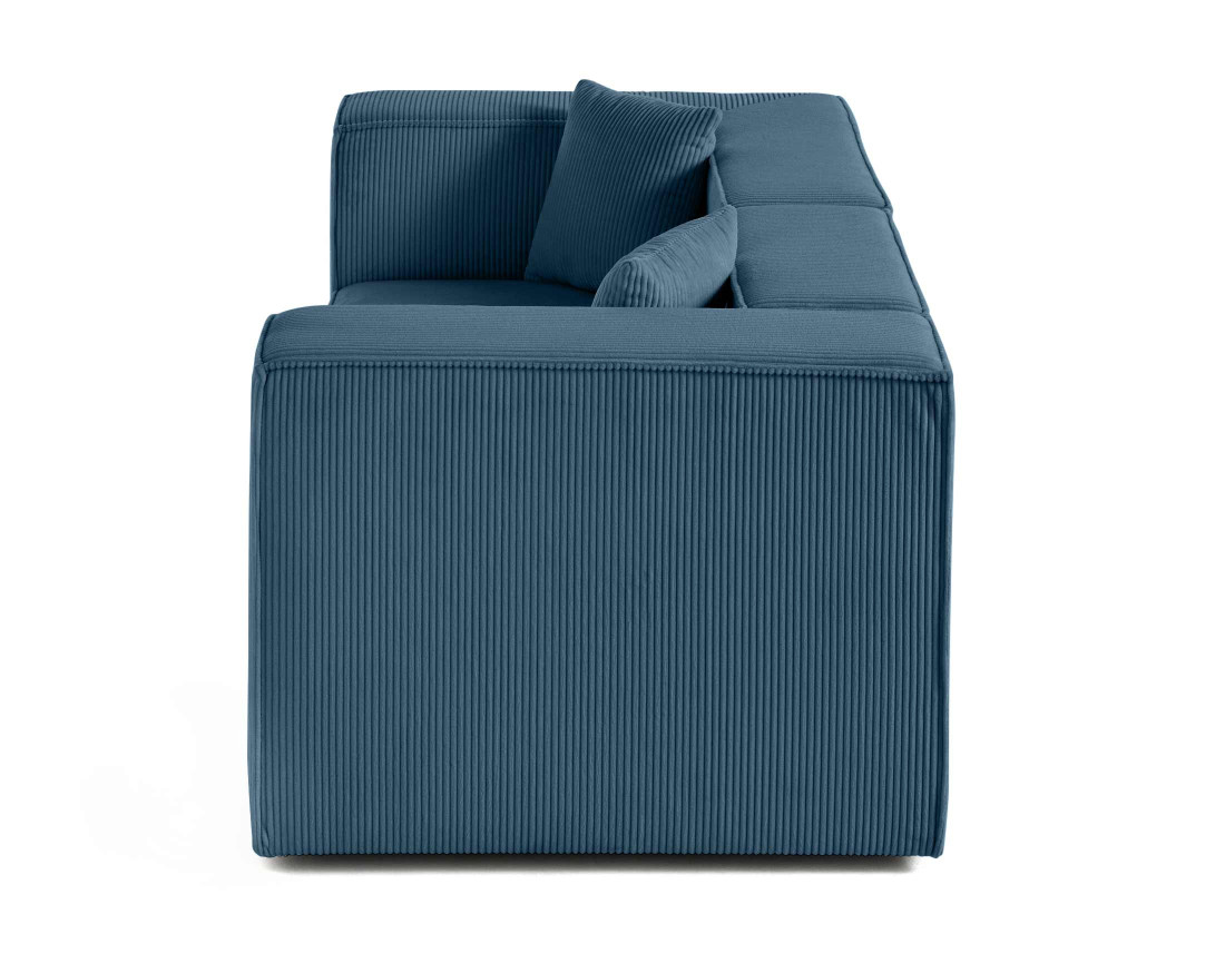 Canapé modulable 2 places en velours côtelé Arty