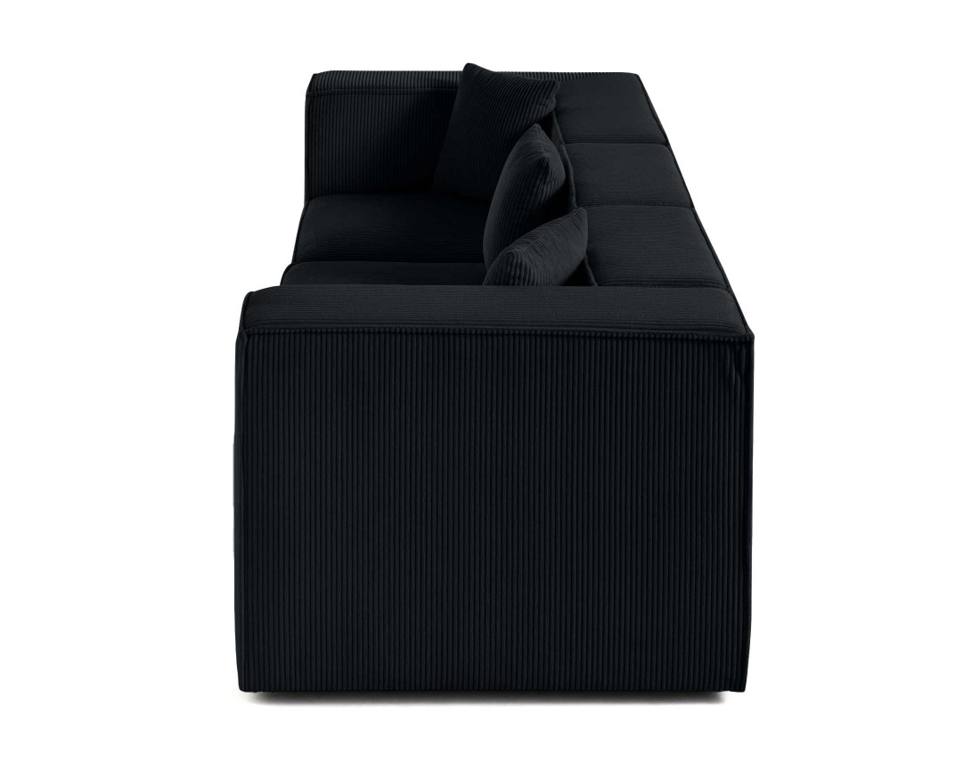 Canapé modulable 3 places en velours côtelé Arty