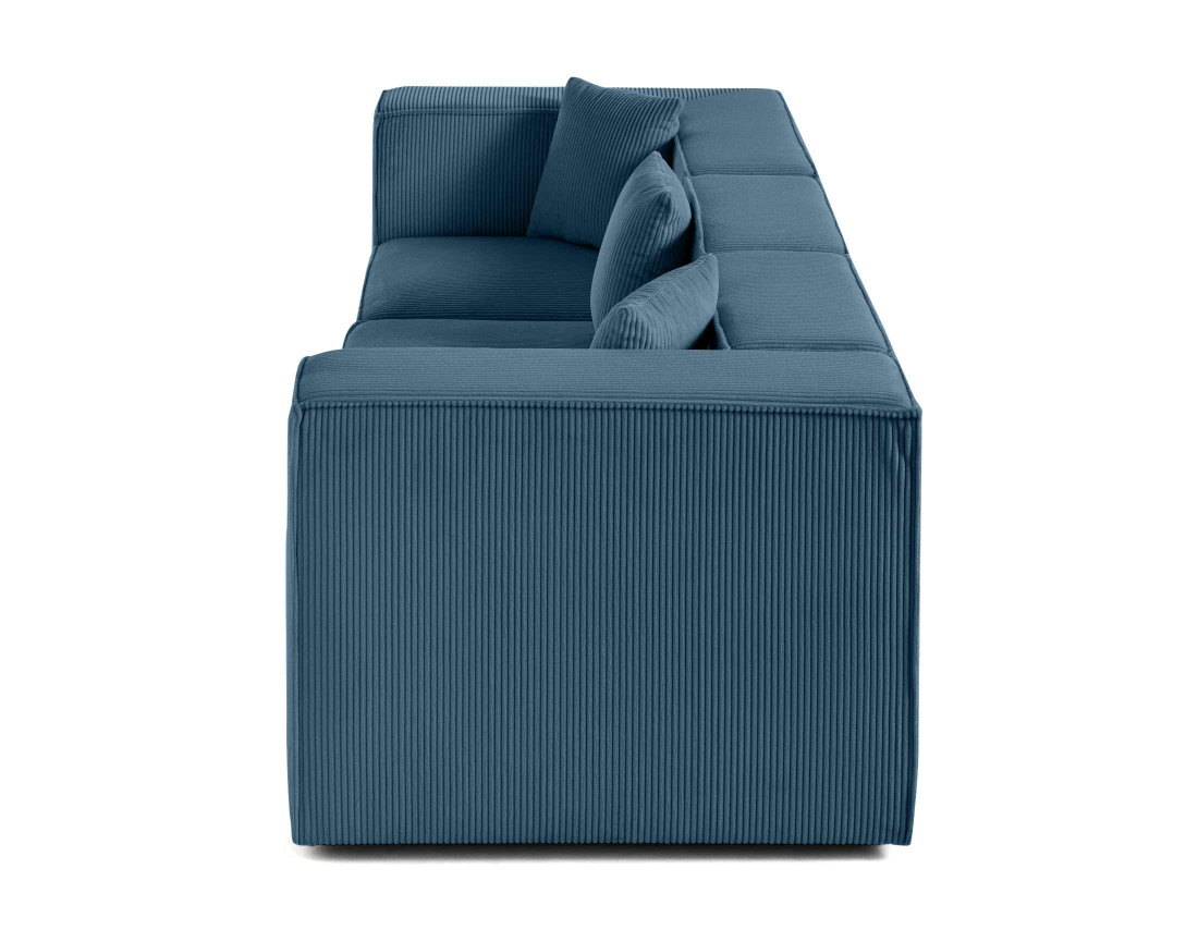 Canapé modulable 3 places en velours côtelé Arty