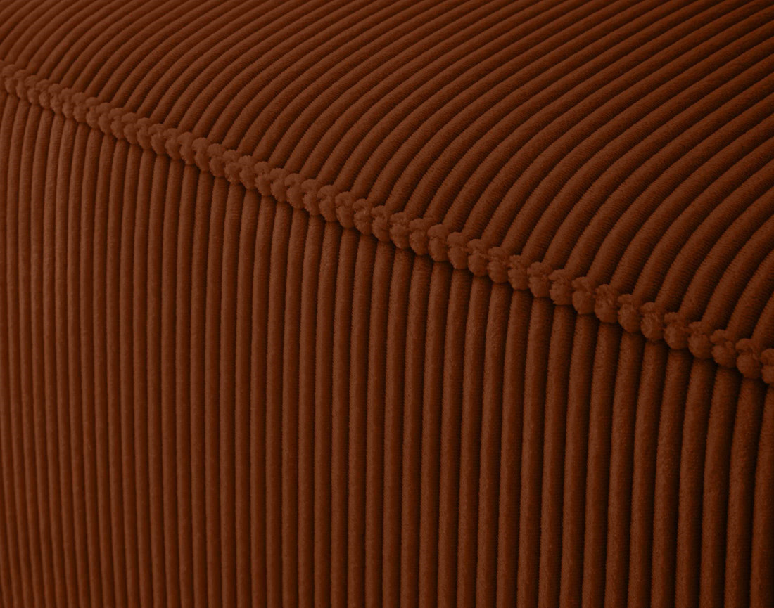 Canapé modulable d'angle droit 4 places en velours côtelé Arty