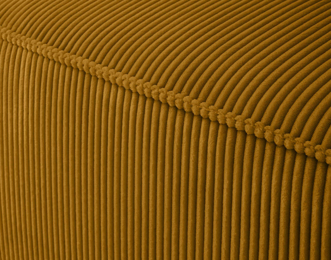 Canapé modulable d'angle droit 5 places en velours côtelé Arty