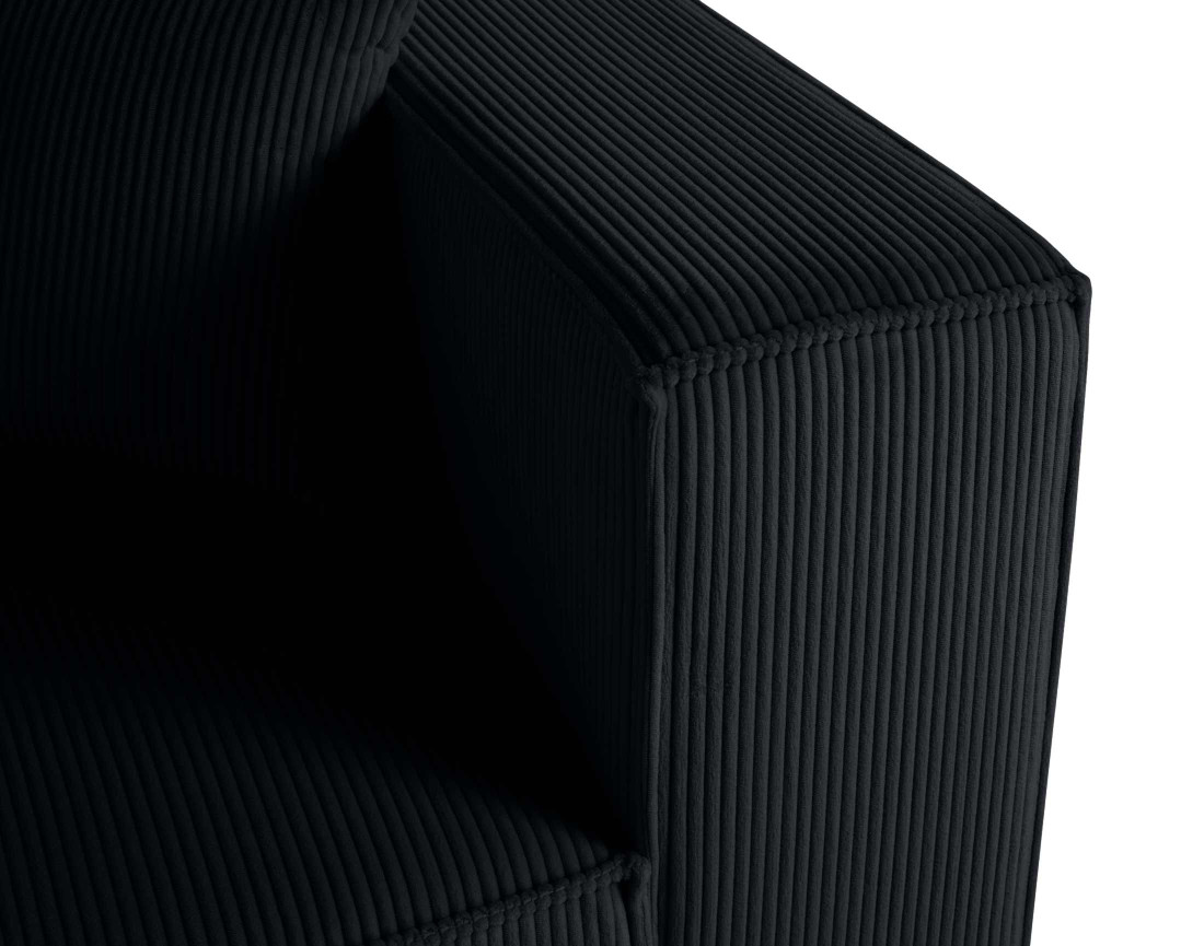 Module d'assise d'angle réversible en velours côtelé Arty
