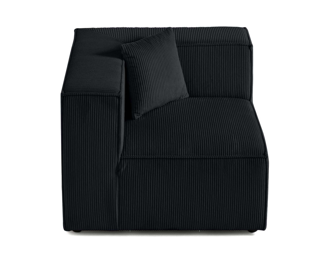 Module d'assise d'angle réversible en velours côtelé Arty