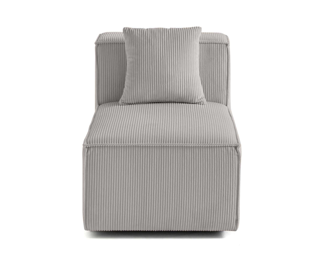 Module d'assise sans accoudoirs en velours côtelé Arty