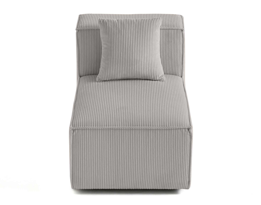 Module d'assise sans accoudoirs en velours côtelé Arty