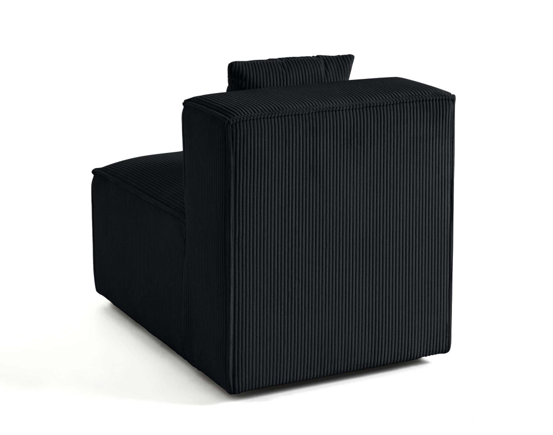 Module d'assise sans accoudoirs en velours côtelé Arty