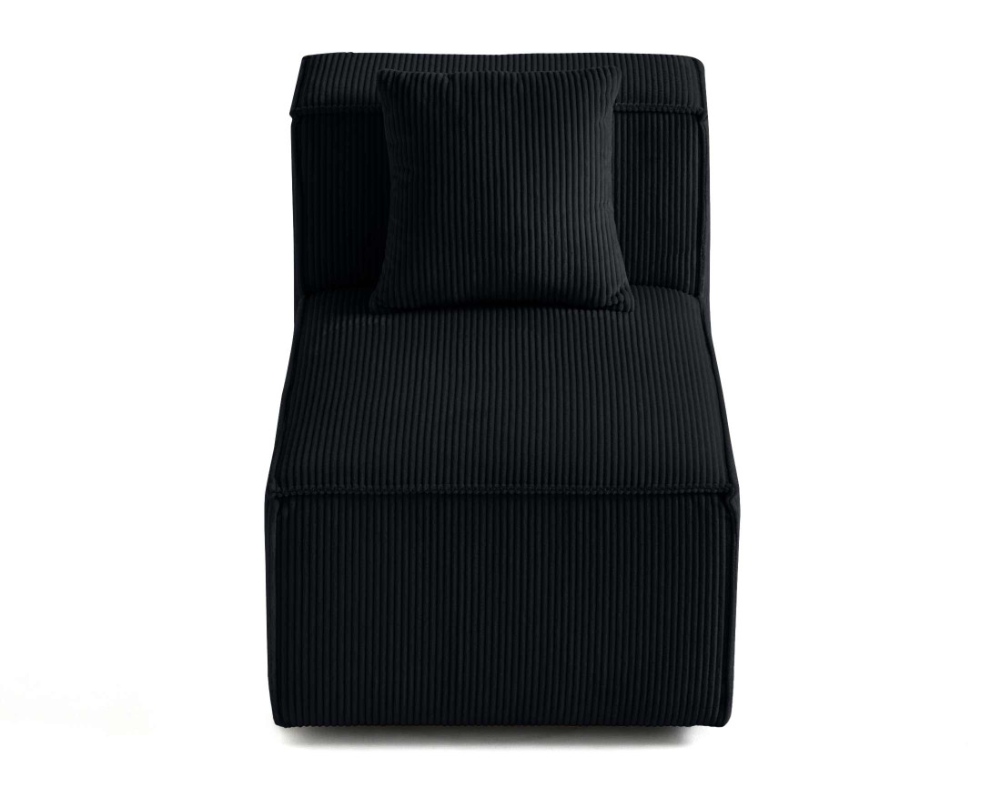 Module d'assise sans accoudoirs en velours côtelé Arty