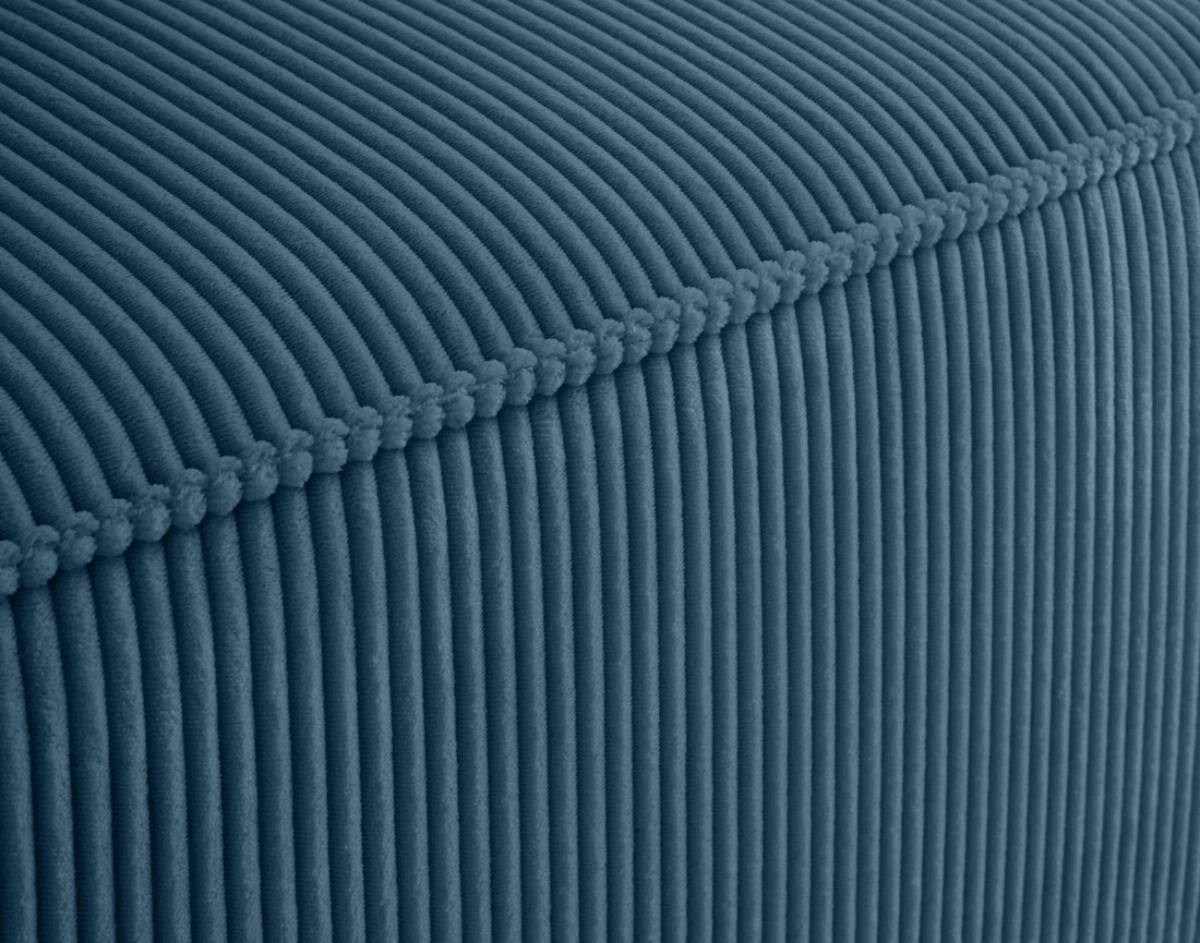 Module d'assise sans accoudoirs en velours côtelé Arty