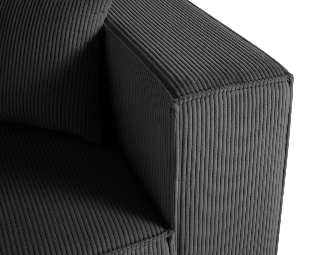 Module d'assise droit en velours côtelé Arty
