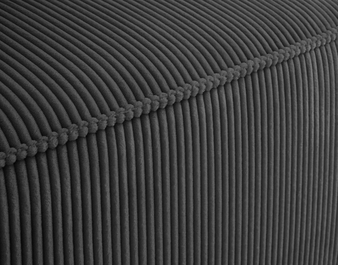 Module d'assise droit en velours côtelé Arty