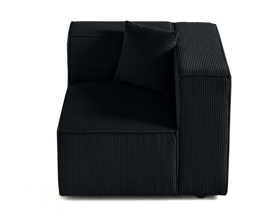 Module d'assise droit en velours côtelé Arty