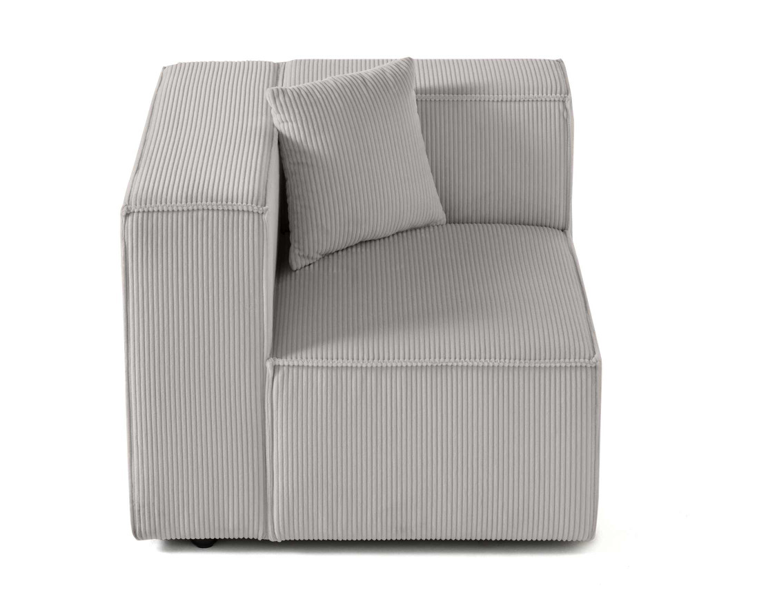 Module d'assise gauche en velours côtelé Arty