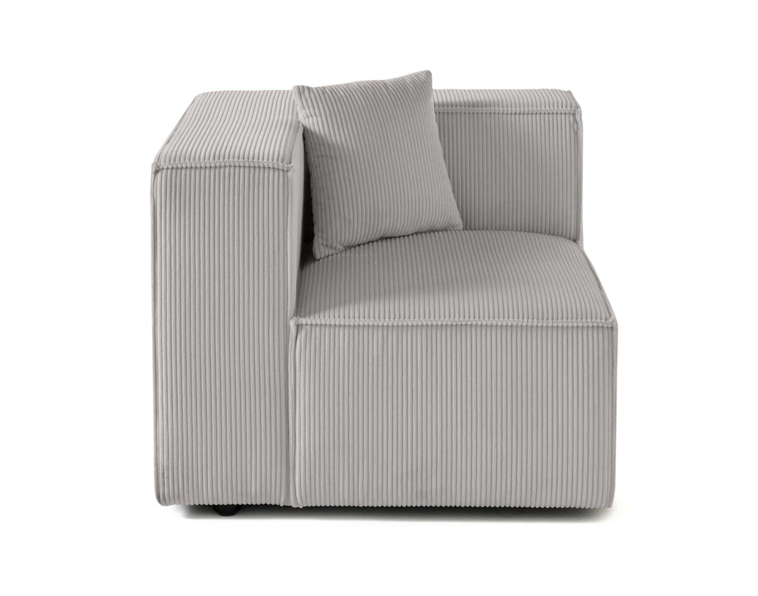 Module d'assise gauche en velours côtelé Arty