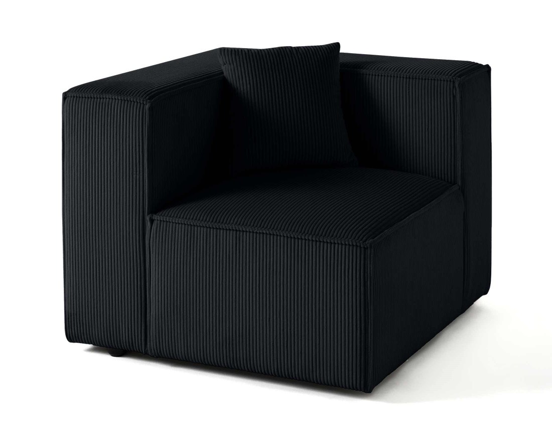 Module d'assise gauche en velours côtelé Arty