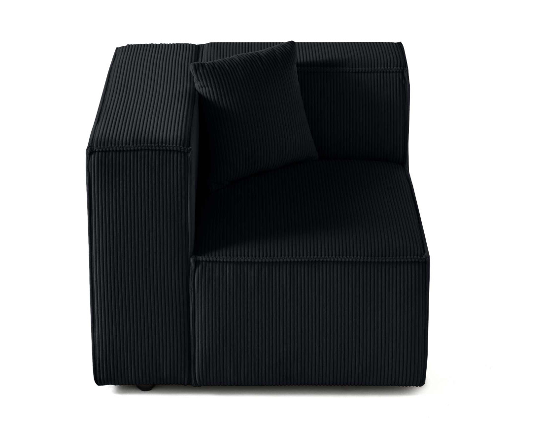 Module d'assise gauche en velours côtelé Arty