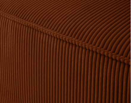 Module d'assise gauche en velours côtelé Arty