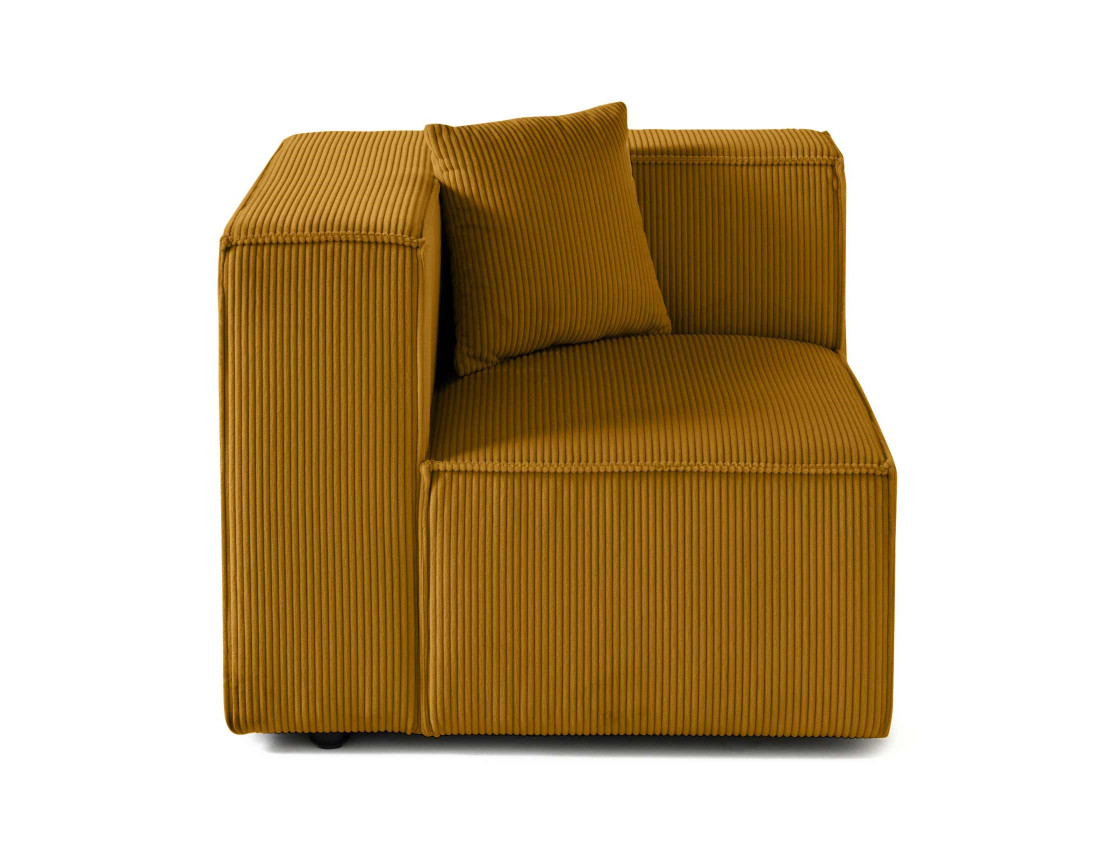 Module d'assise gauche en velours côtelé Arty