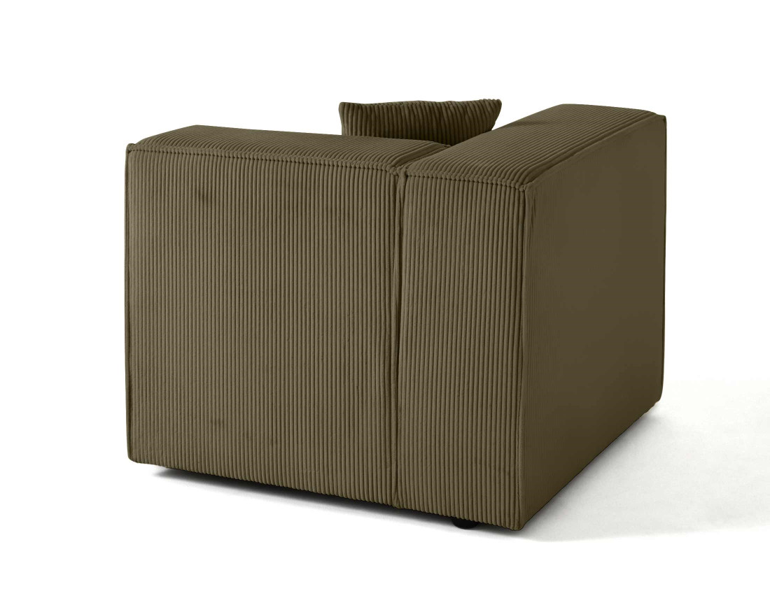 Module d'assise gauche en velours côtelé Arty