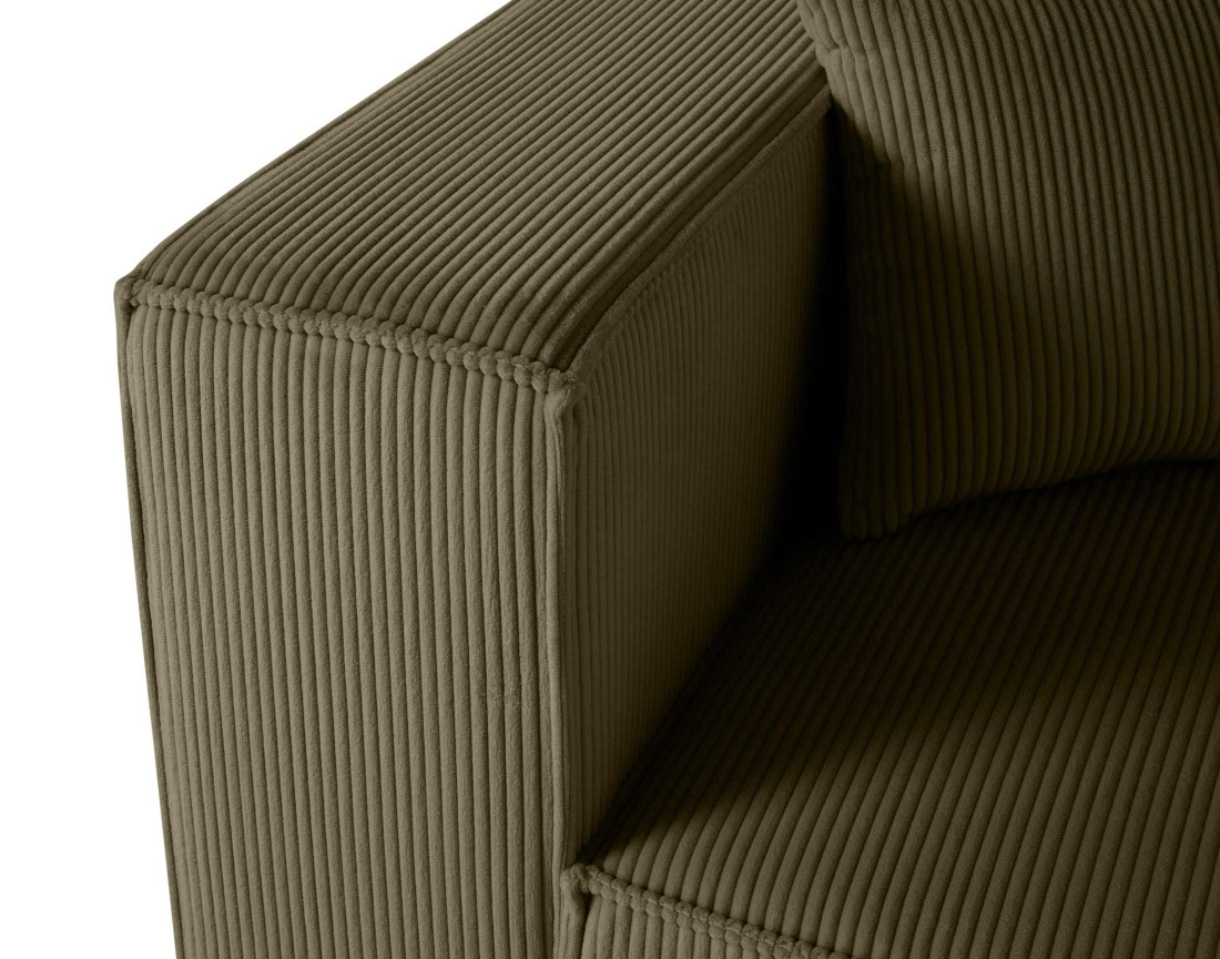 Module d'assise gauche en velours côtelé Arty