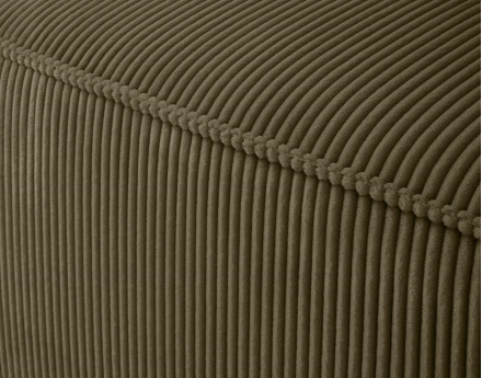 Module d'assise gauche en velours côtelé Arty