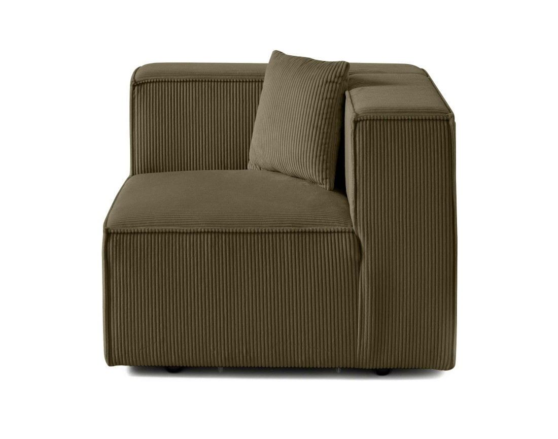 Module d'assise gauche en velours côtelé Arty