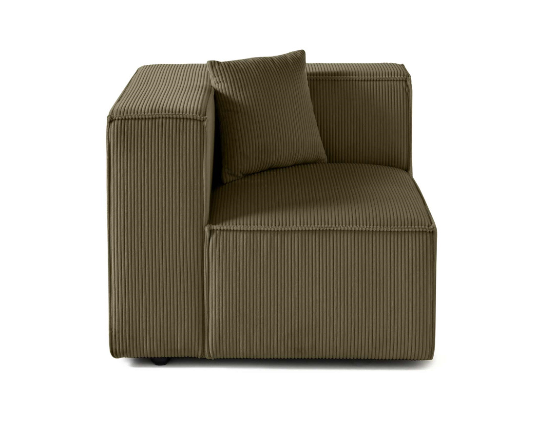 Module d'assise gauche en velours côtelé Arty