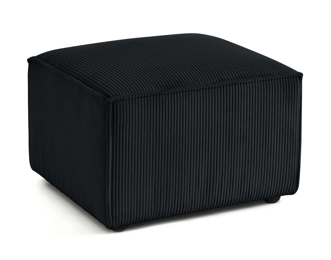 Pouf d'appoint en velours côtelé Arty