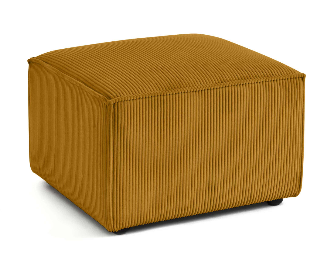 Pouf d'appoint en velours côtelé Arty