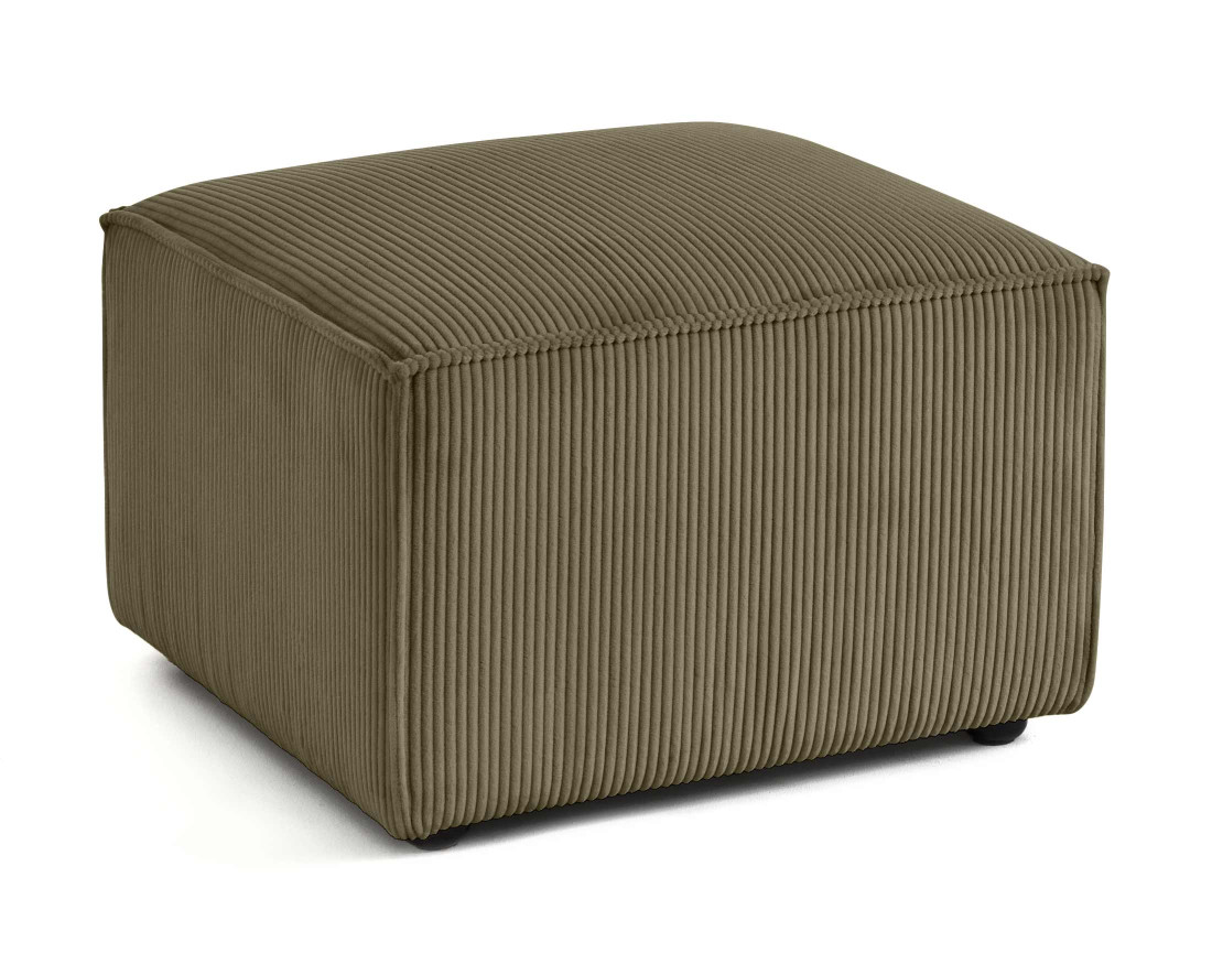 Pouf d'appoint en velours côtelé Arty