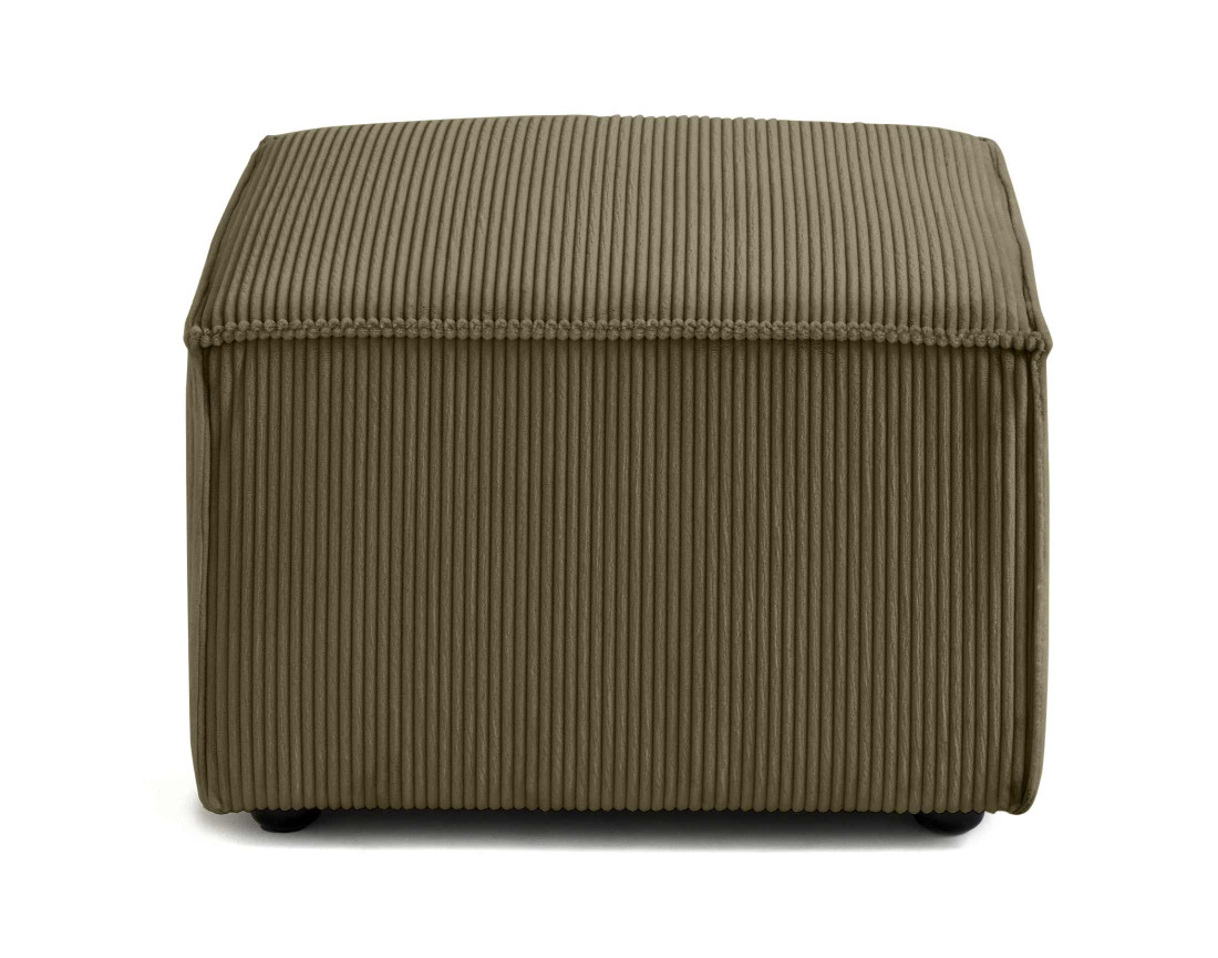 Pouf d'appoint en velours côtelé Arty