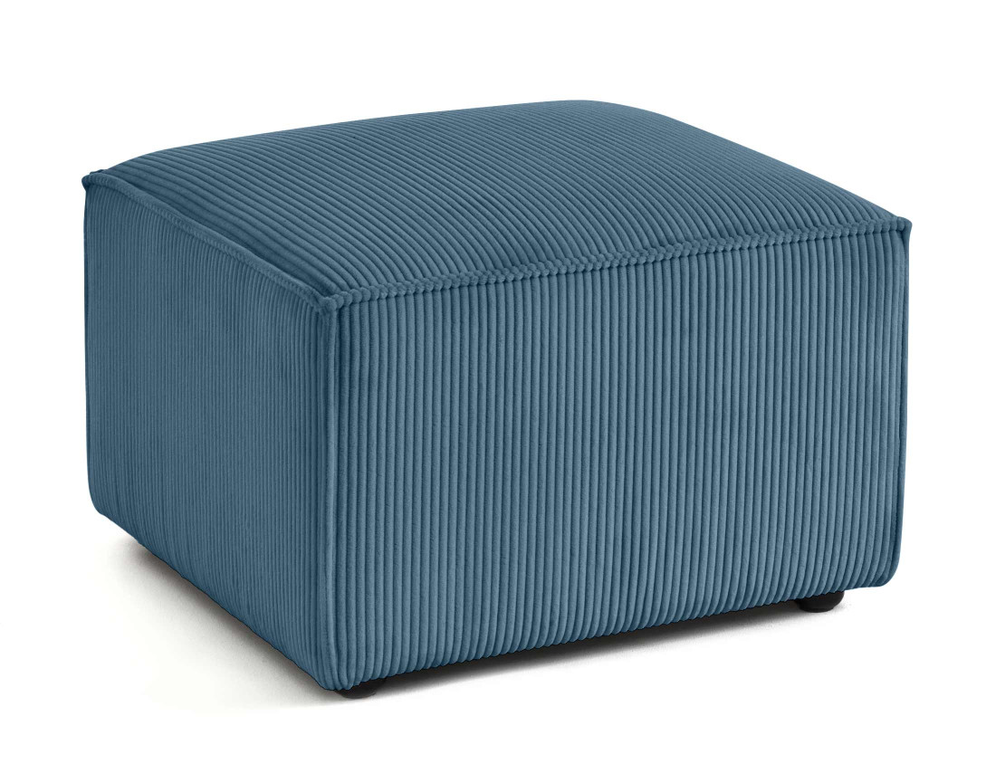 Pouf d'appoint en velours côtelé Arty