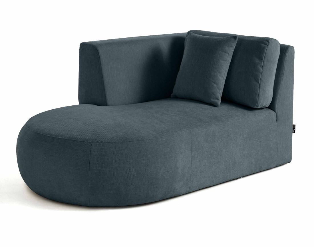 Module d'assise méridienne gauche en tissu texturé Santorini