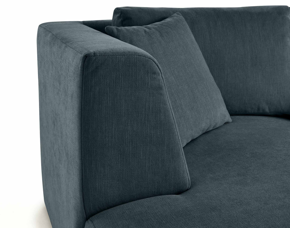 Module d'assise méridienne gauche en tissu texturé Santorini