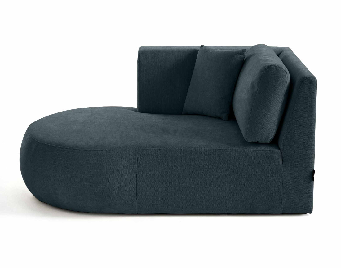 Module d'assise méridienne gauche en tissu texturé Santorini