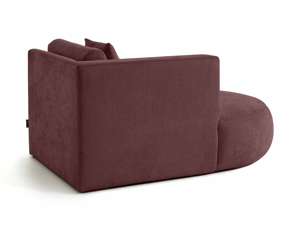 Module d'assise méridienne gauche en tissu texturé Santorini