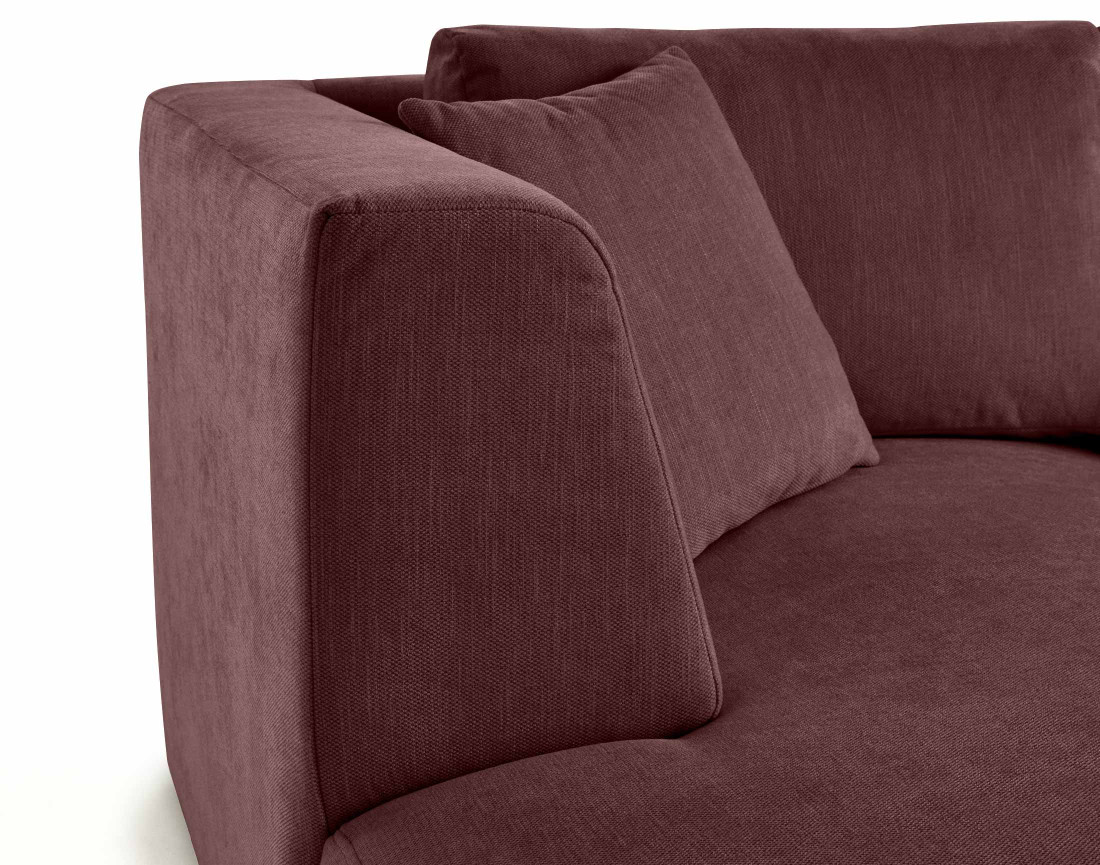 Module d'assise méridienne gauche en tissu texturé Santorini