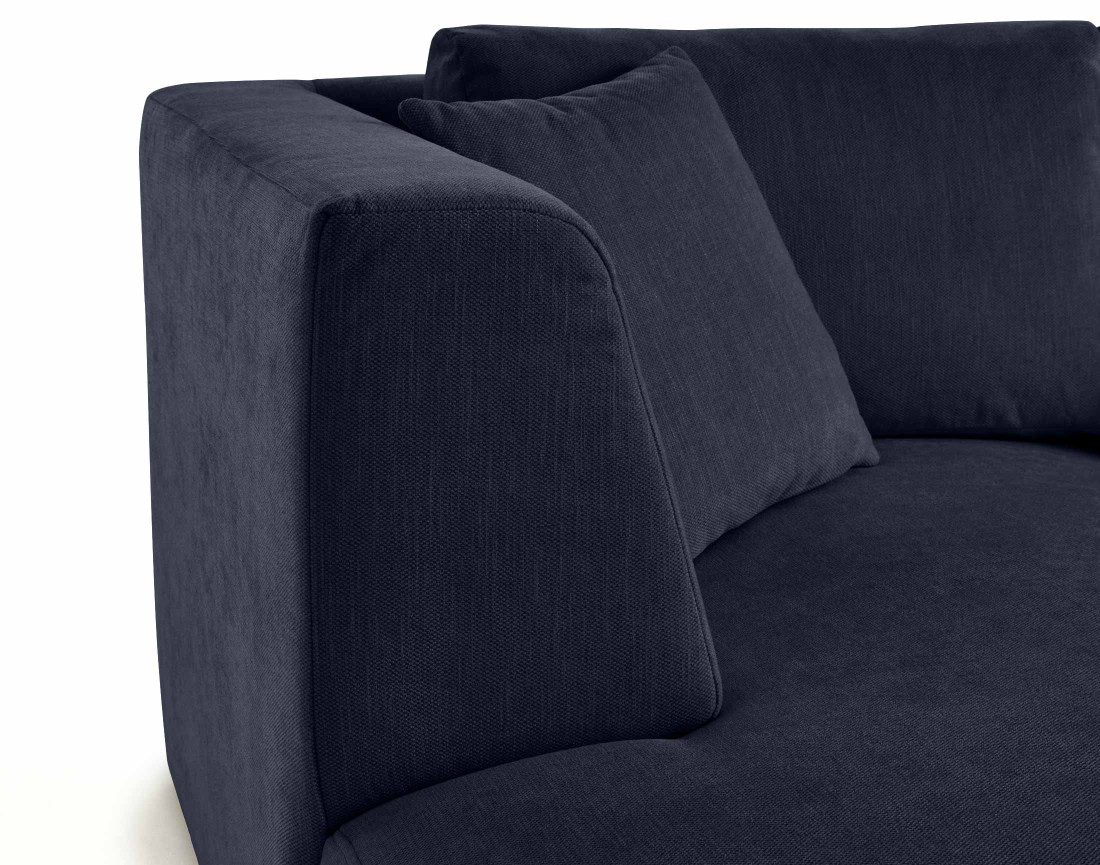 Module d'assise méridienne gauche en tissu texturé Santorini