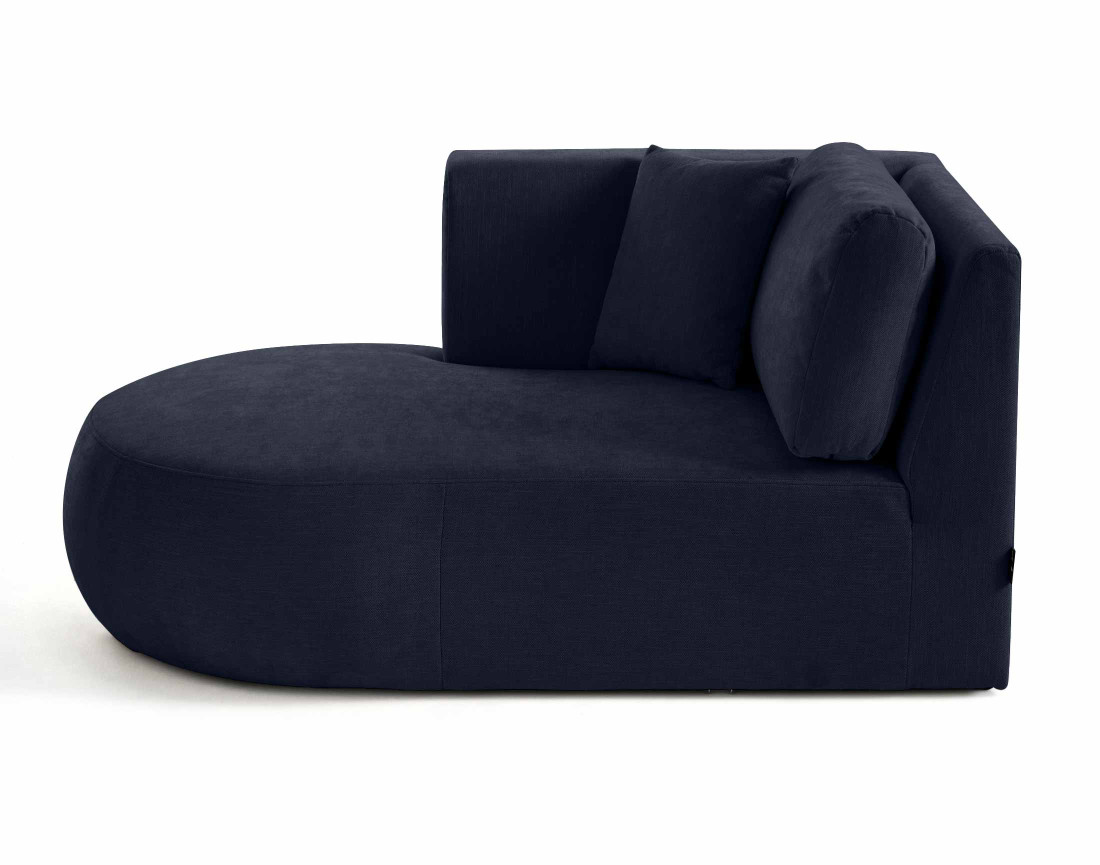 Module d'assise méridienne gauche en tissu texturé Santorini