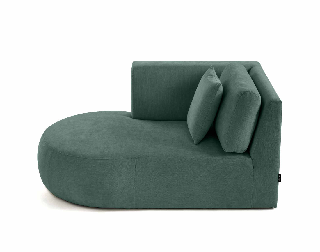 Module d'assise méridienne gauche en tissu texturé Santorini