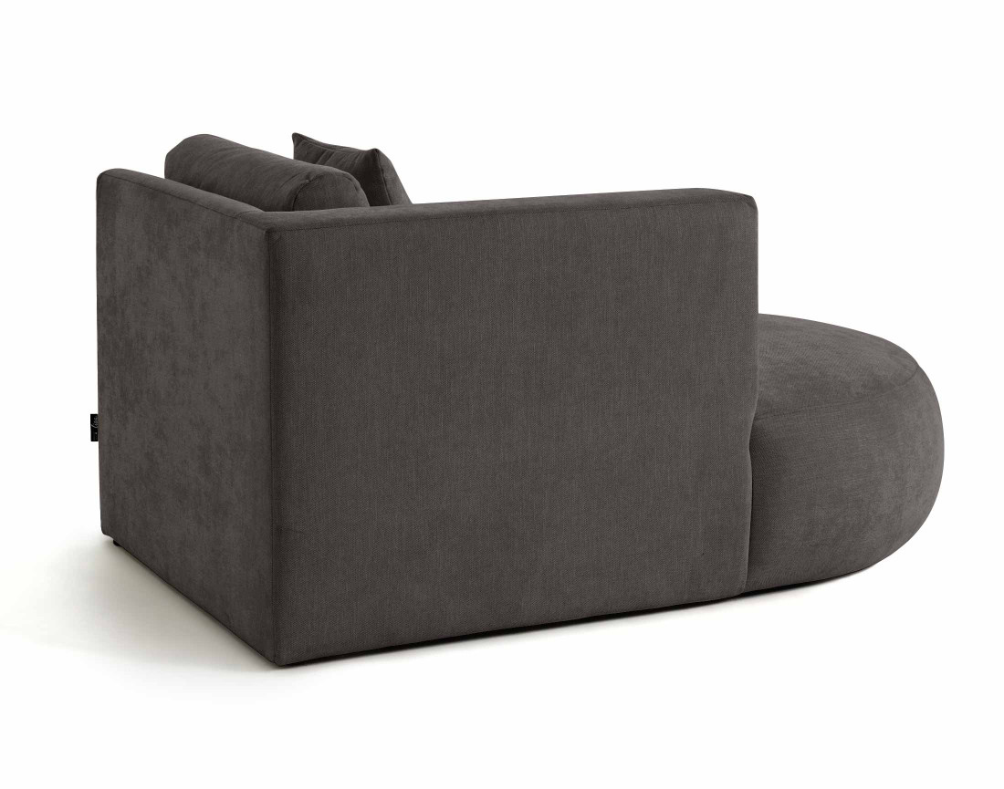Module d'assise méridienne gauche en tissu texturé Santorini