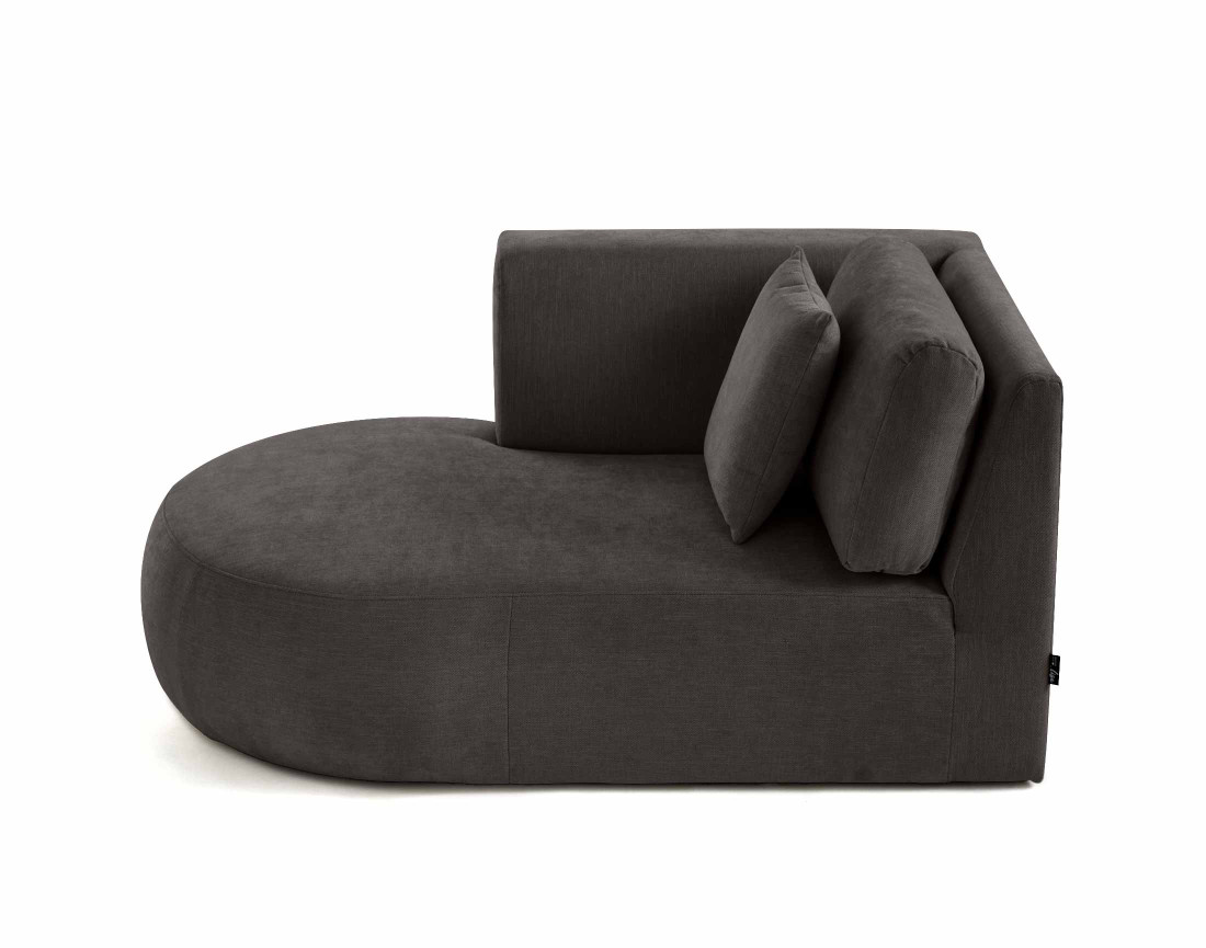 Module d'assise méridienne gauche en tissu texturé Santorini