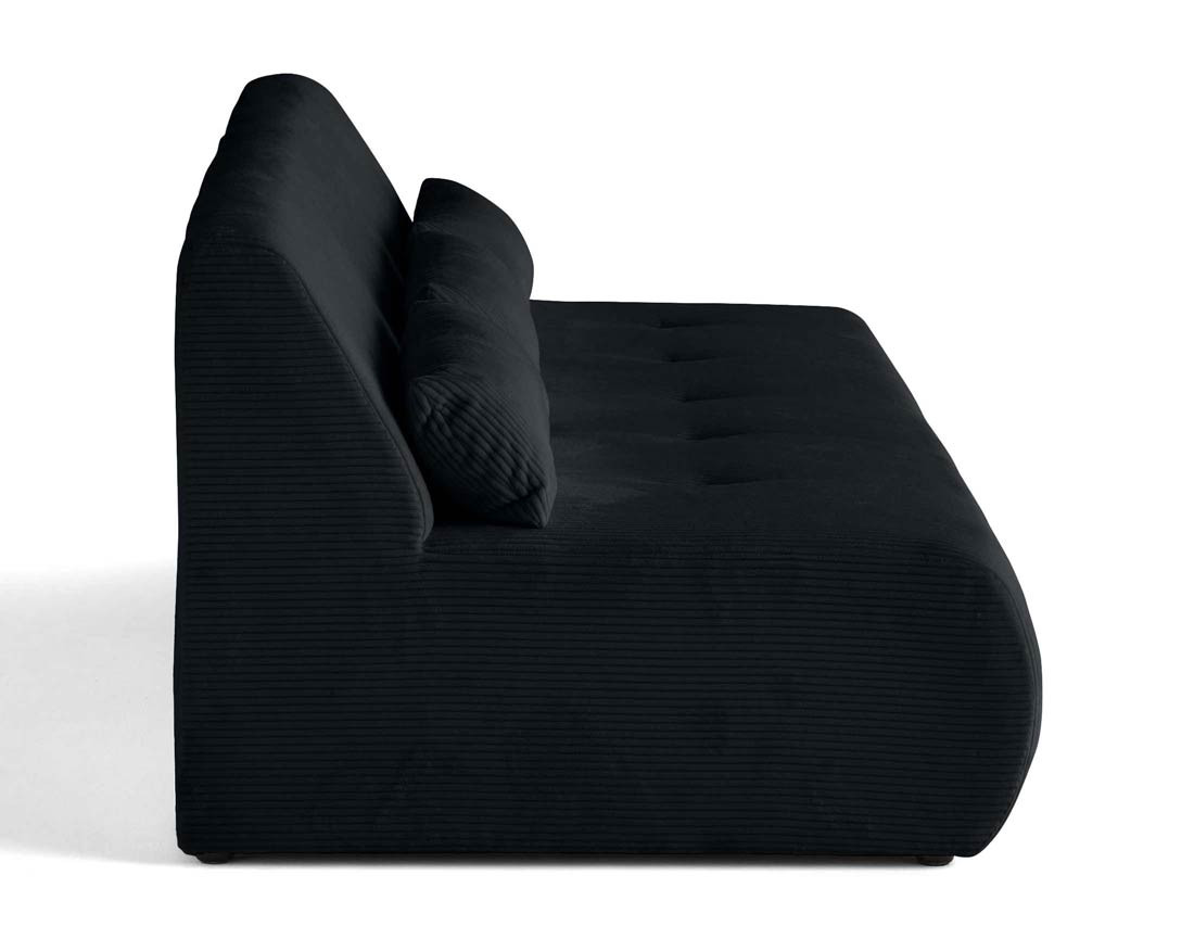 Canapé droit 3 places en velours côtelé Onyx