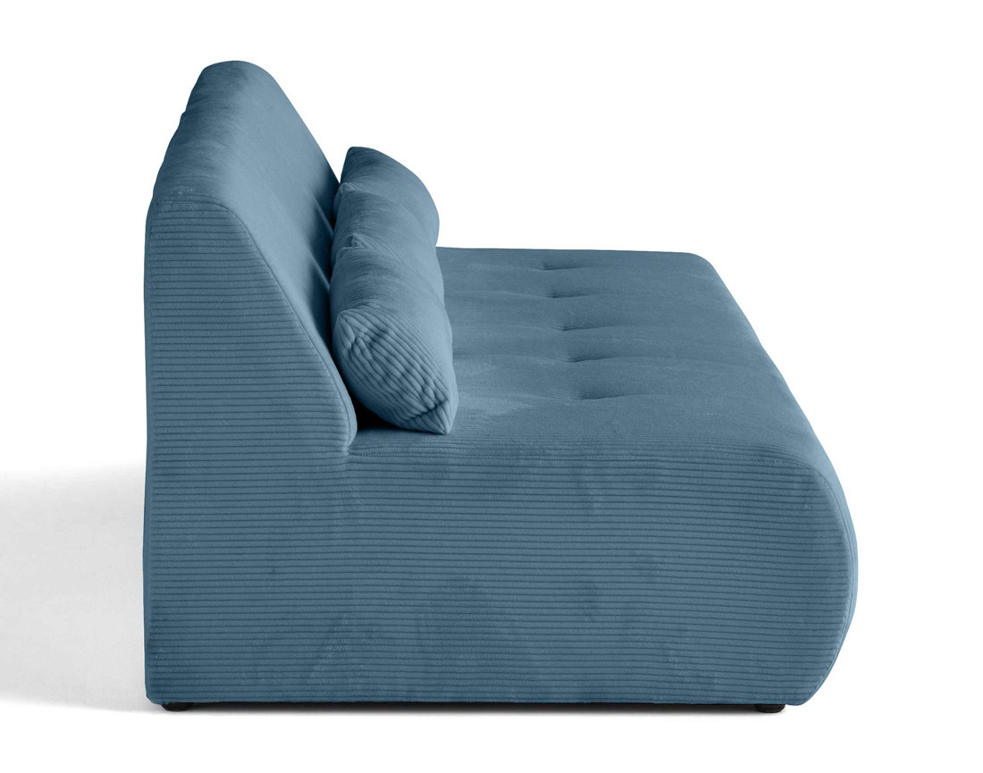 Canapé droit 3 places en velours côtelé Onyx