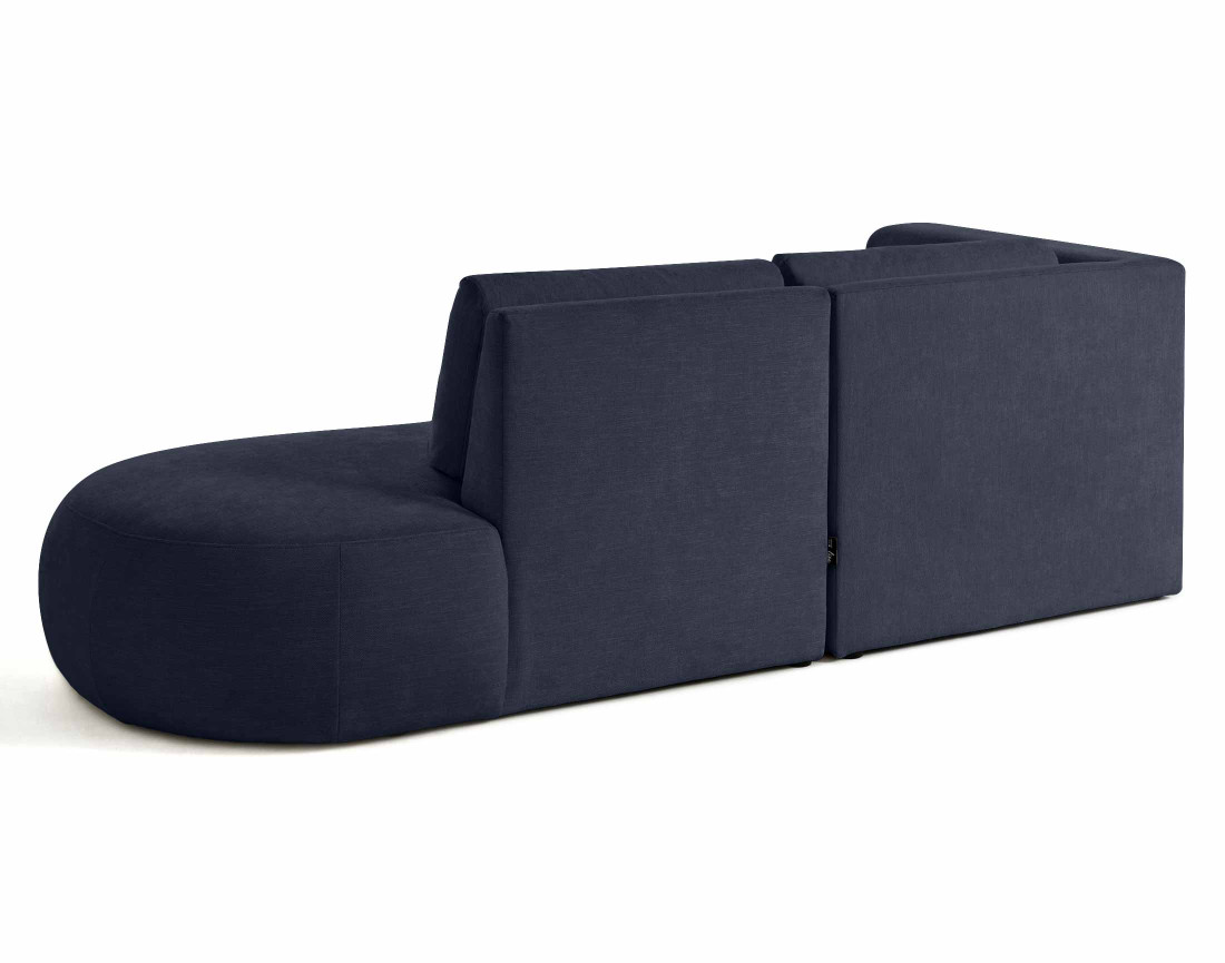 Canapé modulable d'angle gauche 4 places en tissu texturé Santorini