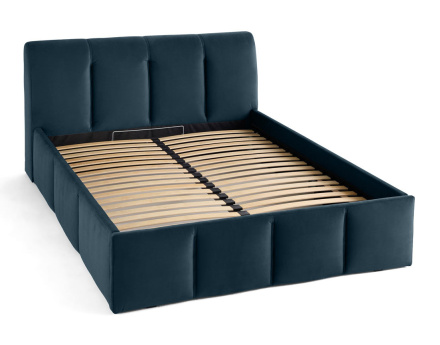 Lit coffre 160x200 en velours sommier inclus Elysia