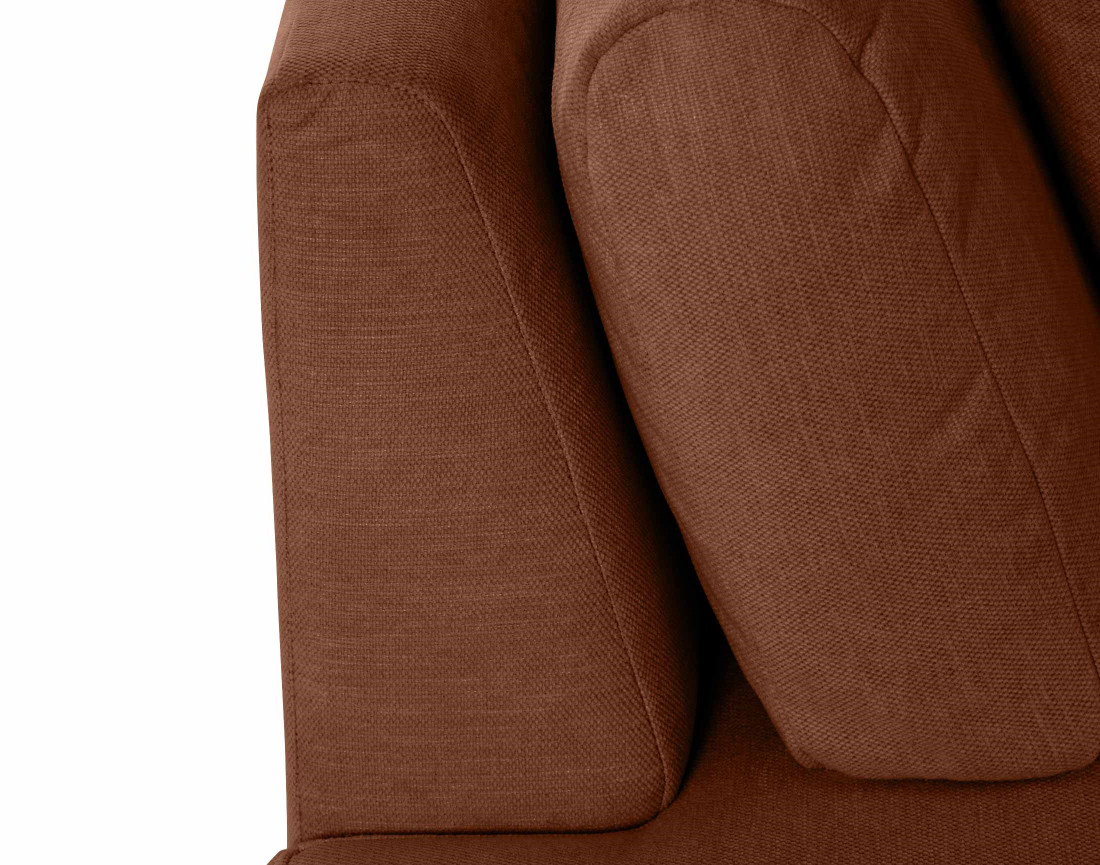 Canapé modulable d'angle droit 5 places en tissu texturé Santorini