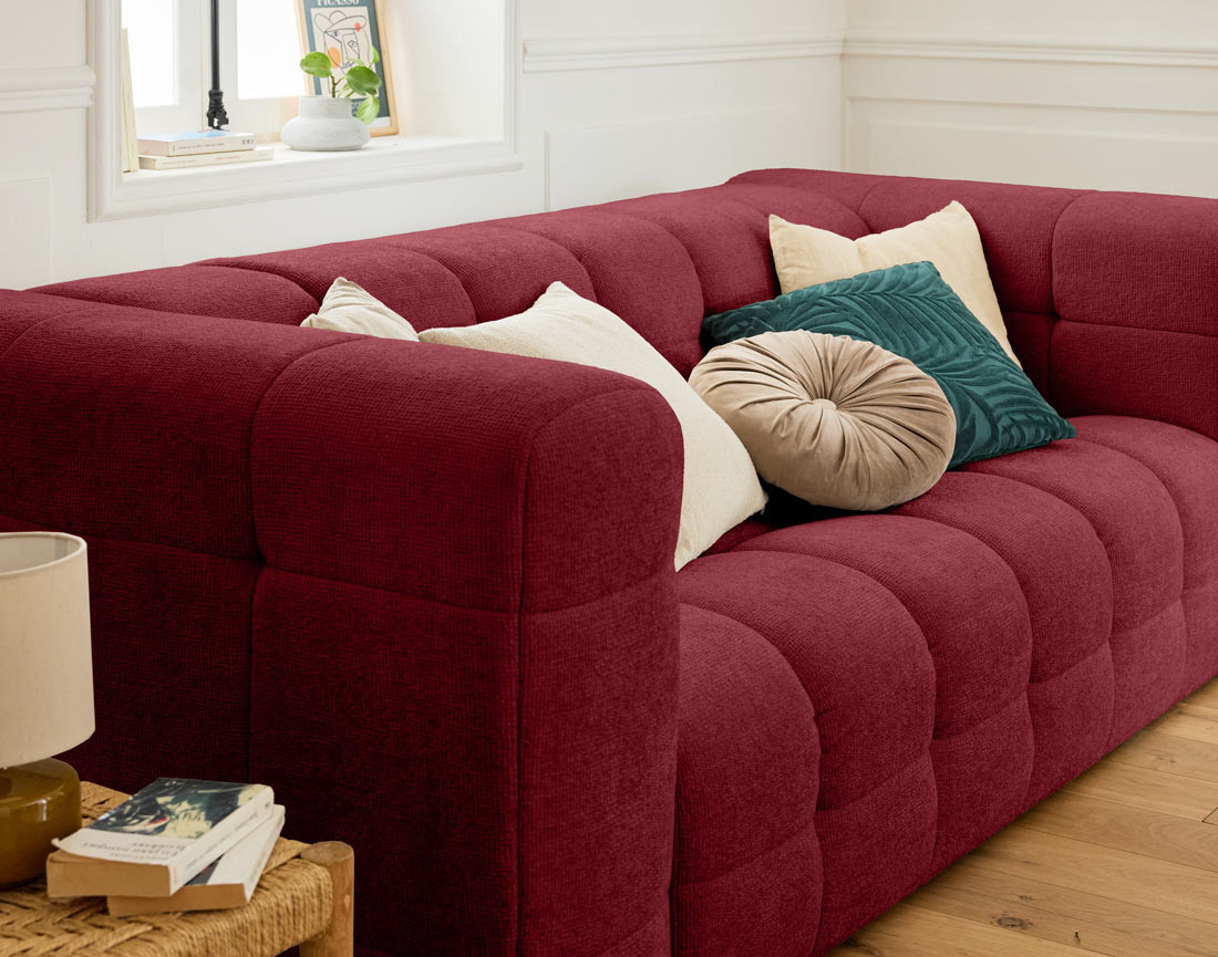 Canapé 3 places en tissu texturé Suzano