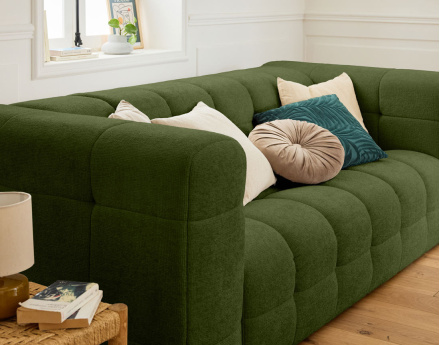 Canapé 3 places en tissu texturé Suzano