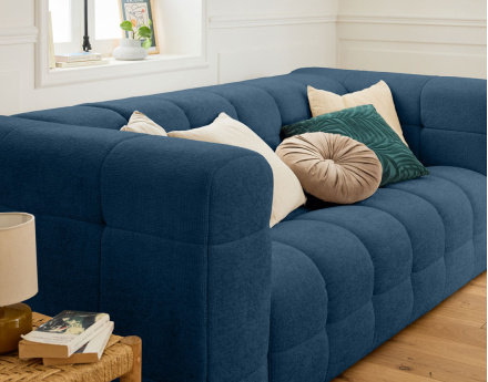 Canapé 3 places en tissu texturé Suzano