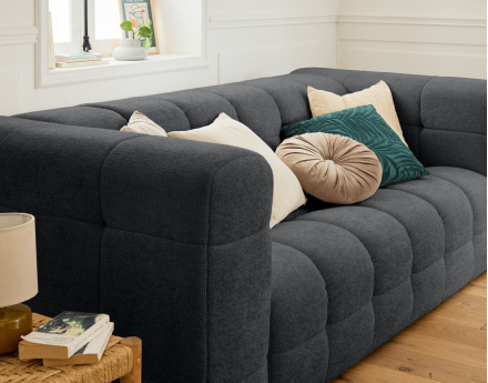 Canapé 3 places en tissu texturé Suzano